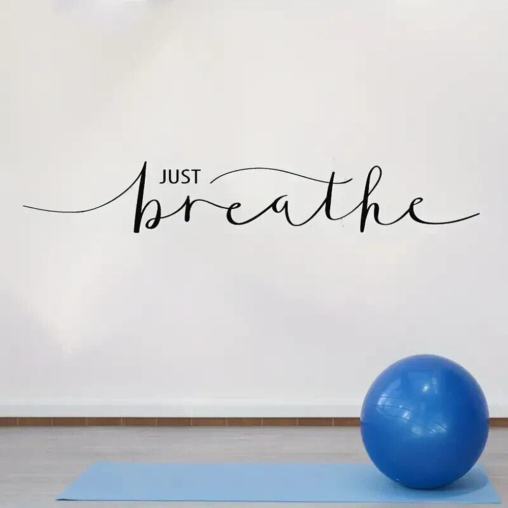 "Just Breathe" Inspirational Wall Decal 3.54" x 22.44" NEW! Home & Garden:Home Décor:Decals, Stickers & Vinyl Art Style Your Walls